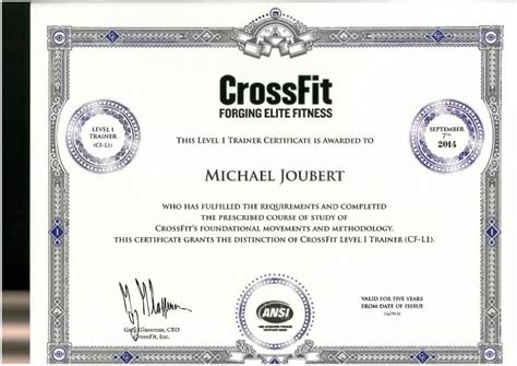 crossfit level 1 certification.